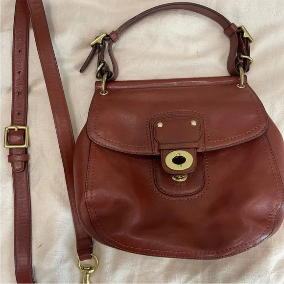 Coach Leather Saddle Bag Style Crossbody - Picture 6 of 7